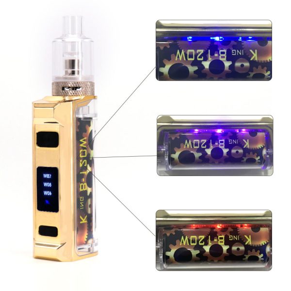 ⁦120 واط Vape صندوق طقم عصري Vaping 2000 مللي أمبير بطارية 2 مللي البخاخة 40 واط-120 واط الطاقة قابل للتعديل الشيشة الشيشة Vape القلم أطقم E-Cig⁩ - الصورة ⁦5⁩