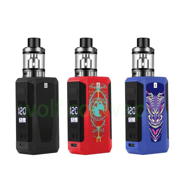 ⁦120 واط سيجارة إلكترونية طقم سيجارة إلكترونية صندوق mod vape عدة 2200mah بناء في بطارية 2.0 مللي خزان OLED شاشة⁩ - الصورة ⁦4⁩