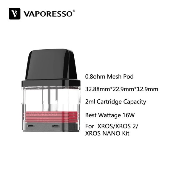 ⁦4 قطعة/الوحدة الأصلي Vaporesso XROS جراب خرطوشة فارغة 0.7ohm 0.8ohm 1.0ohm 1.2ohm ل XROS/XROS 2/XROS نانو/XROS 3/XROS3 Mini⁩ - الصورة ⁦3⁩