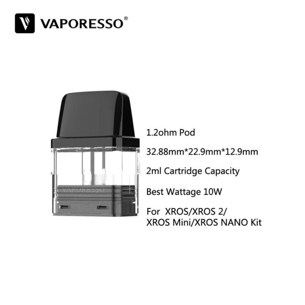 ⁦4 قطعة/الوحدة الأصلي Vaporesso XROS جراب خرطوشة فارغة 0.7ohm 0.8ohm 1.0ohm 1.2ohm ل XROS/XROS 2/XROS نانو/XROS 3/XROS3 Mini⁩ - الصورة ⁦5⁩