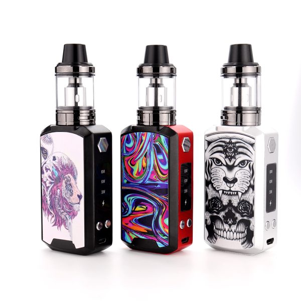 ⁦80 واط Vape صندوق طقم عصري 2200 مللي أمبير بطارية 2.5 مللي البخاخة ضخمة المرذاذ OLED الإلكترونية السجائر Vape السائل القلم عدة الشيشة Vaper⁩ - الصورة ⁦2⁩