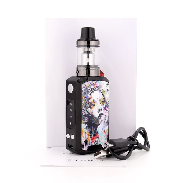 ⁦80 واط Vape صندوق طقم عصري 2200 مللي أمبير بطارية 2.5 مللي البخاخة ضخمة المرذاذ OLED الإلكترونية السجائر Vape السائل القلم عدة الشيشة Vaper⁩ - الصورة ⁦3⁩
