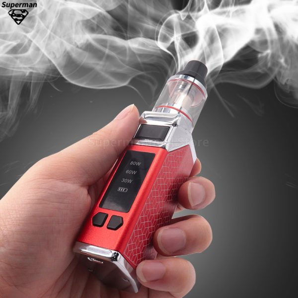 ⁦80 واط Vaper صندوق وزارة الدفاع Vape عدة 2200 مللي أمبير بطارية Vape الكهربائية التدخين Vapes الدخان القلم Vape جراب السجائر الإلكترونية⁩ - الصورة ⁦2⁩