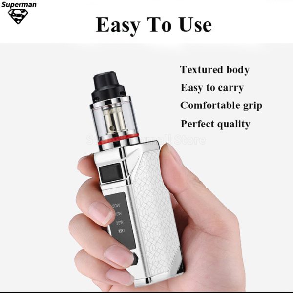 ⁦80 واط Vaper صندوق وزارة الدفاع Vape عدة 2200 مللي أمبير بطارية Vape الكهربائية التدخين Vapes الدخان القلم Vape جراب السجائر الإلكترونية⁩ - الصورة ⁦3⁩
