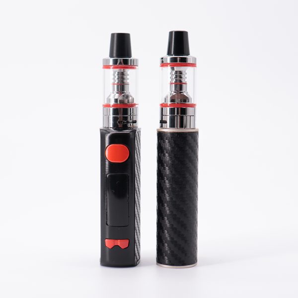 ⁦E-صندوق السجائر وزارة الدفاع Vape عدة 80 واط 1600 مللي أمبير بناء في البطارية مع 2.5 مللي خزان 0.3ohm لفائف طقم عصري ألياف الكربون Vape عدة المرذاذ⁩ - الصورة ⁦4⁩