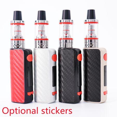 E-صندوق السجائر وزارة الدفاع Vape عدة 80 واط 1600 مللي أمبير بناء في البطارية مع 2.5 مللي خزان 0.3ohm لفائف طقم عصري ألياف الكربون Vape عدة المرذاذ