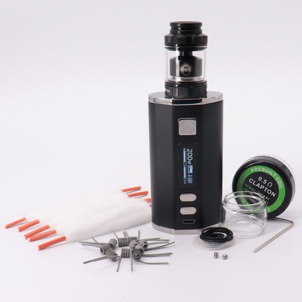 ⁦Ecigego Vape 200 واط صندوق طقم عصري 4000 مللي أمبير بناء في بطارية شاشة OLED السجائر الإلكترونية 2 مللي/4 مللي مصير هيئة الطرق والمواصلات 24mmTank Vape القلم⁩ - الصورة ⁦5⁩