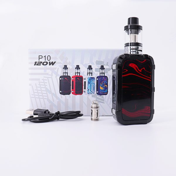 ⁦P10 120 واط VAPE kit ضخم بخار كبير صندوق الطاقة mod 1800 مللي أمبير بطارية 3.0 مللي e-السجائر كول vaper عدة سيجارة إلكترونية⁩ - الصورة ⁦6⁩