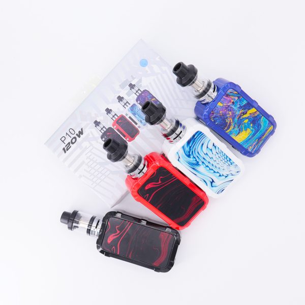 ⁦بخار ضخم P10 120 واط Vape عدة 1800 مللي أمبير بنيت في بطارية 3 مللي خزان e-السجائر كول vapes أطقم Vaper Vape القلم المرذاذ⁩ - الصورة ⁦4⁩