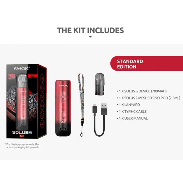 ⁦جديد وأصلي SMOK SOLUS G Pod Kit Vape 15 واط 700mAh مع SOLUS 2 Meshed 0.9 Pod For RDL/MTL Vaping السيجارة الإلكترونية تبخير⁩ - الصورة ⁦5⁩