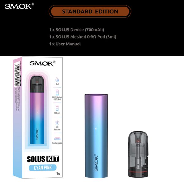 ⁦جديد الأصلي SMOK SOLUS و SOLUS 2 جراب عدة 15 واط 700 مللي أمبير 2.5 مللي خرطوشة Meshed 0.9ohm الإلكترونية E السجائر Vape VS نوفو 4 نورد 5⁩ - الصورة ⁦2⁩