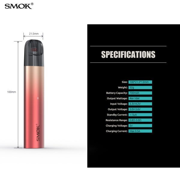 ⁦جديد الأصلي SMOK SOLUS و SOLUS 2 جراب عدة 15 واط 700 مللي أمبير 2.5 مللي خرطوشة Meshed 0.9ohm الإلكترونية E السجائر Vape VS نوفو 4 نورد 5⁩ - الصورة ⁦5⁩