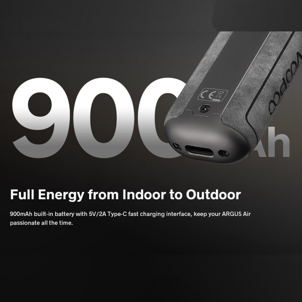 ⁦VOOPOO Argus عدة جراب الهواء 25 واط 900 مللي أمبير Vape عدة مع PnP لفائف نظام جراب E السجائر نوع-C 3.8 مللي خرطوشة المرذاذ جراب⁩ - الصورة ⁦5⁩