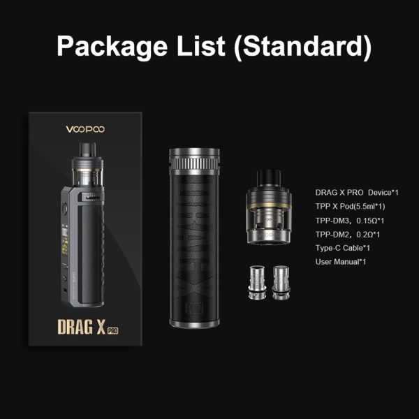 ⁦VOOPOO السحب X برو Mod Pod 100 واط 8.5 فولت عدة 5.5 مللي TPP-X جراب خزان Vaper No 18650 21700 بطارية جين. مروحة 3.0 رقاقة Vape عدة E-السجائر⁩ - الصورة ⁦6⁩