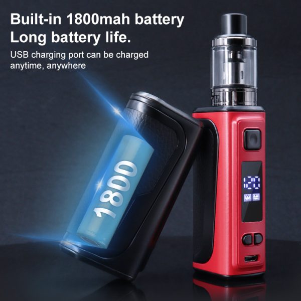 ⁦Vape صندوق طقم عصري 120 واط شاشة OLED جهاز البناء في 2200 مللي أمبير بطارية 2.5 مللي خزان السجائر الإلكترونية Vaper المرذاذ بخار الدخان⁩ - الصورة ⁦2⁩