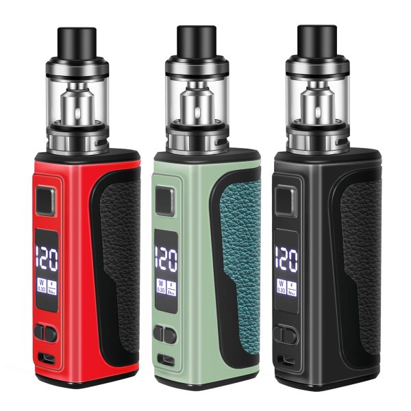 ⁦Vape صندوق طقم عصري 120 واط شاشة OLED جهاز البناء في 2200 مللي أمبير بطارية 2.5 مللي خزان السجائر الإلكترونية Vaper المرذاذ بخار الدخان⁩ - الصورة ⁦6⁩
