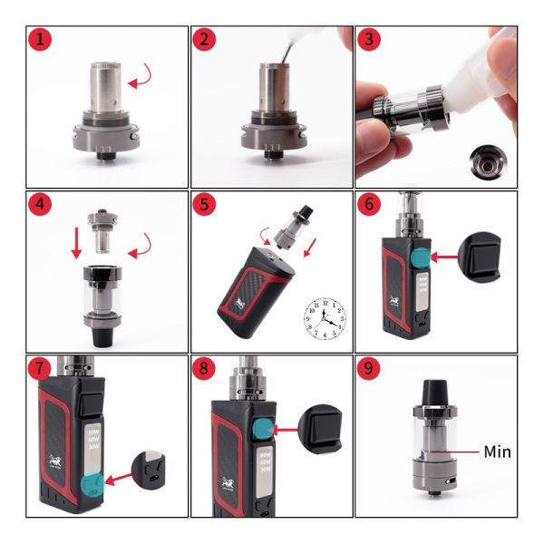 ⁦Vape LS80W صندوق طقم عصري دخان بخار 2000mah بناء في صندوق بطارية وزارة الدفاع Vape عدة السجائر الإلكترونية Vape التدخين الكهربائية⁩ - الصورة ⁦5⁩
