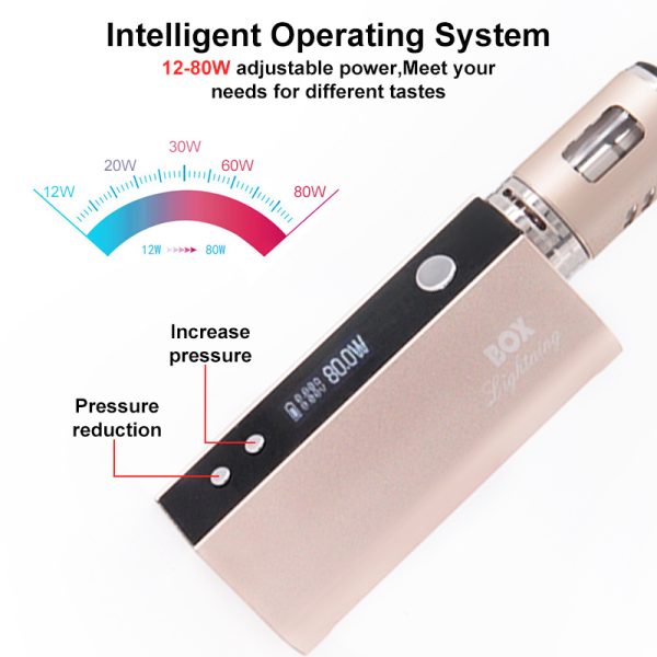 ⁦سجائر وأراجيل إلكترونية صندوق mod 80 واط Vape عدة المدمج في بطارية 2600mah مع LED عرض السجائر الإلكترونية ضخمة الإلكترونية الشيشة vapes⁩ - الصورة ⁦6⁩